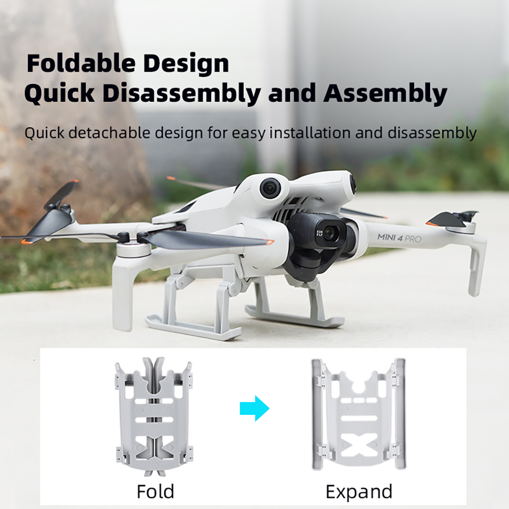 BRDRCFoldableExtendedHeighten25mmLandingGearSkidLegsProtectorSupportforDJIMini4PRORCDroneQuadcopter-2007281-6