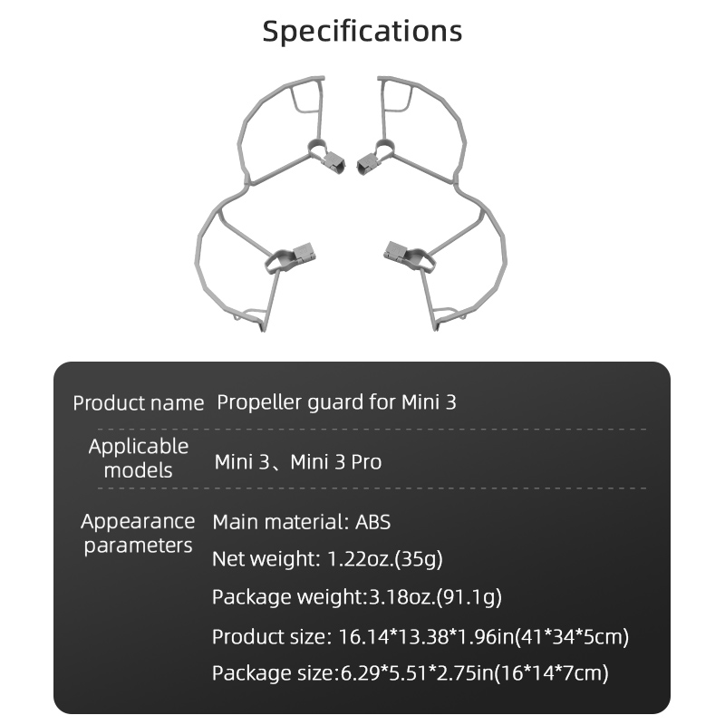 BRDRCQuickReleaseAnti-CollisionPropellerPropsGuardProtectionCoverforDJIMini3Mini3PRORCDroneQuadcopte-1981114-9