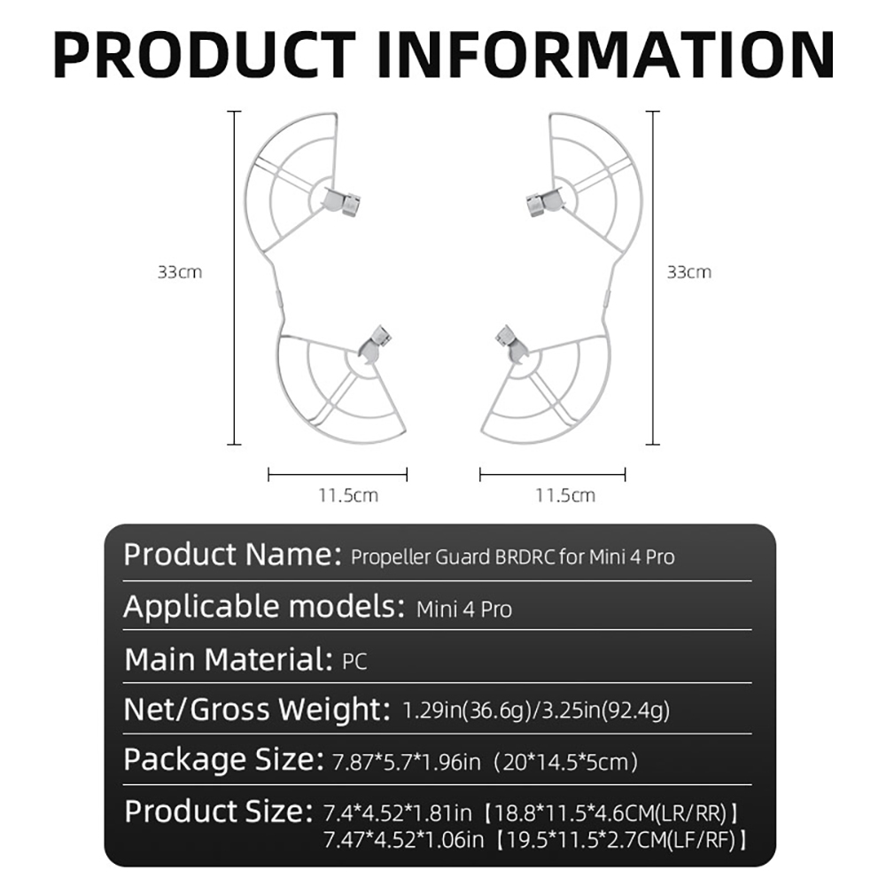 BRDRCQuickReleaseAnti-CollisionPropellerPropsGuardProtectionCoverforDJIMini4PRORCDroneQuadcopter-2004876-10