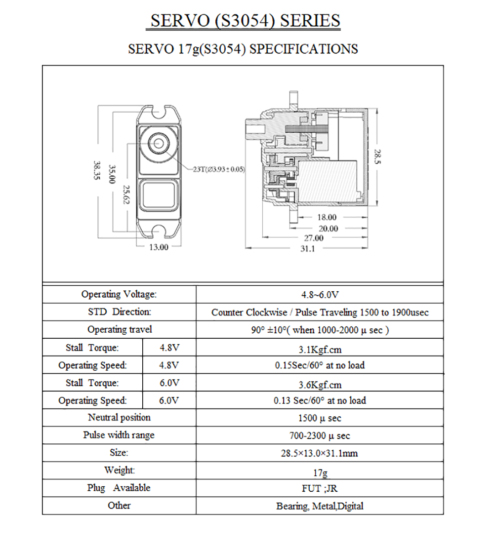 BcatoS305417gMetalGearDigitalServoDuplexBearingwithFUTJRPlugforRCAirplaneFixedWingRCCarBoat-1900771-8