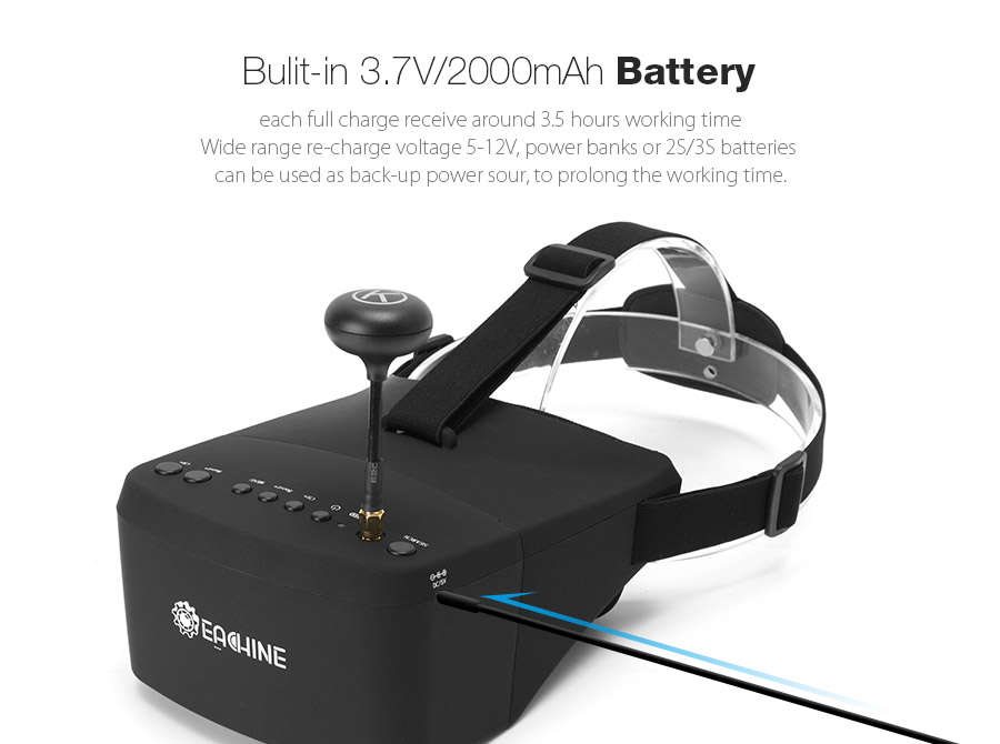 EachineEV8005Inches800x480FPVGoggles58G40CHRacebandAuto-SearchingBuildInBattery-1053357-3