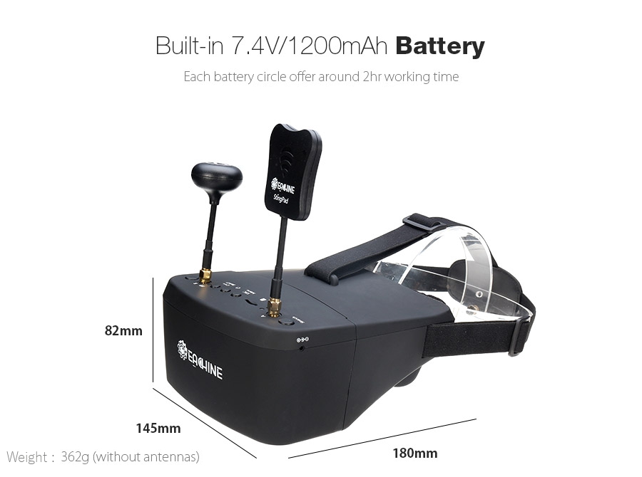 EachineEV800D58G40CHDiversityFPVGoggles5Inch800480VideoHeadsetHDDVRBuildinBattery-1180354-4