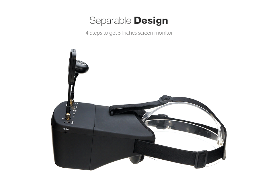 EachineEV800D58G40CHDiversityFPVGoggles5Inch800480VideoHeadsetHDDVRBuildinBattery-1180354-5
