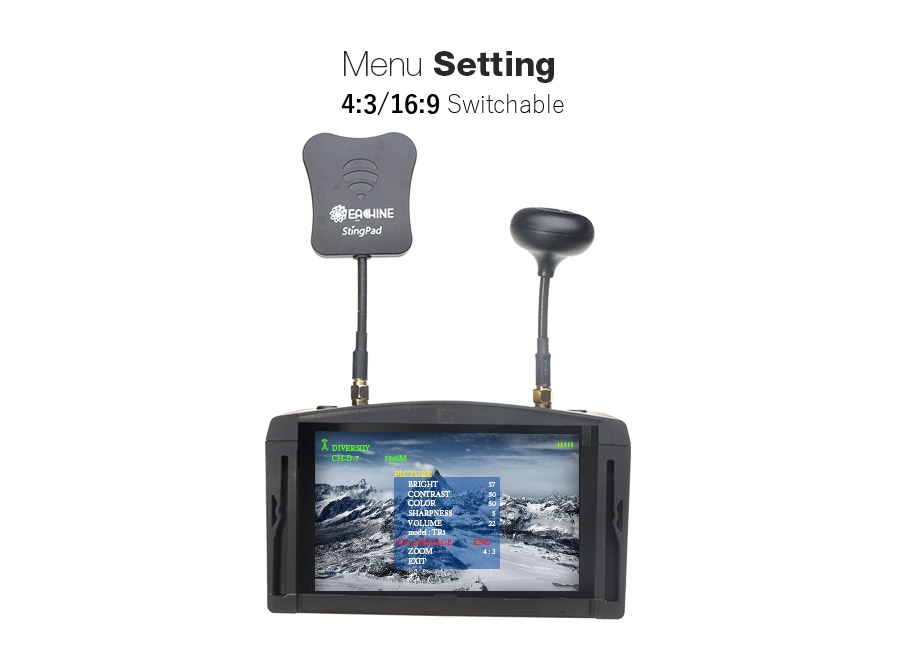 EachineEV800D58G40CHDiversityFPVGoggles5Inch800480VideoHeadsetHDDVRBuildinBattery-1180354-7