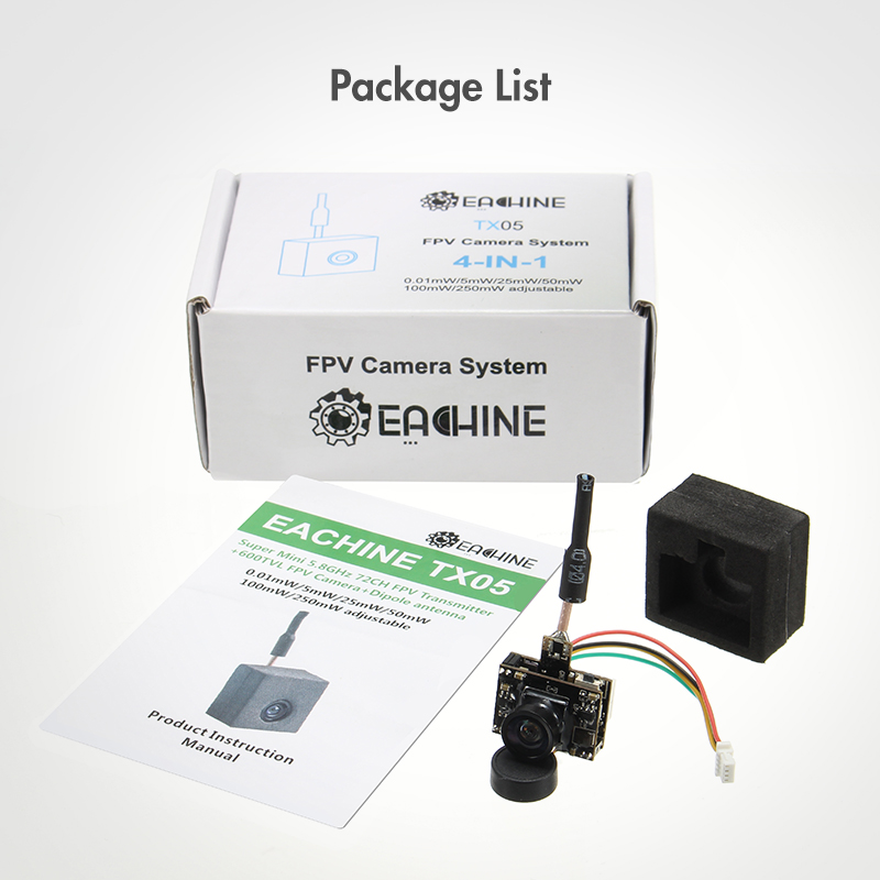 EachineTX0500152550100250mWSwitchablewOSDAIO58G72CHVTX600TVLNTSCMiniFPVCameraforRCDrone-1181013-11