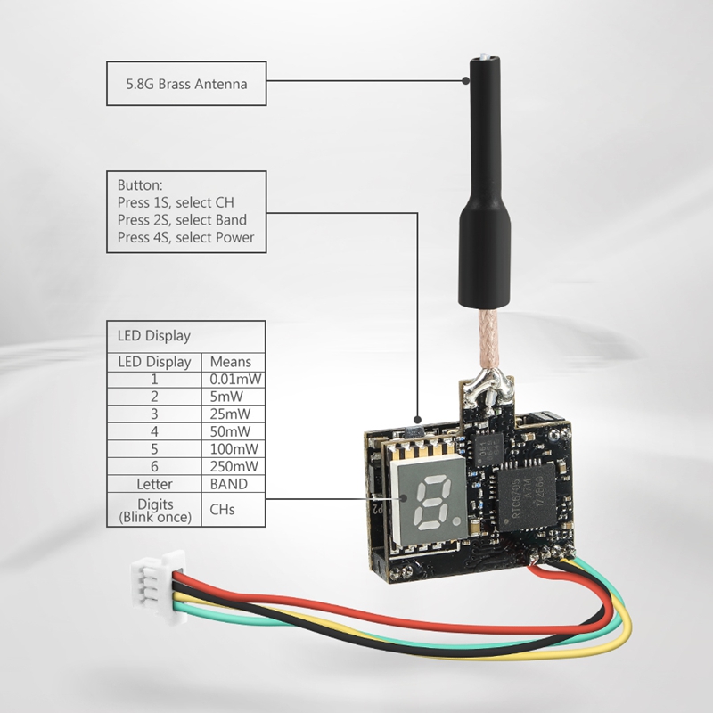 EachineTX0500152550100250mWSwitchablewOSDAIO58G72CHVTX600TVLNTSCMiniFPVCameraforRCDrone-1181013-3
