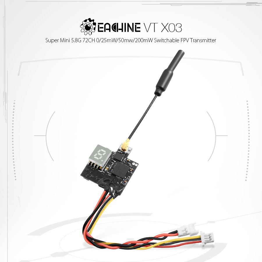 EachineVTX03SuperMini58G72CH025mW50mw200mWSwitchableFPVTransmitterforRCDrone-1114206-1