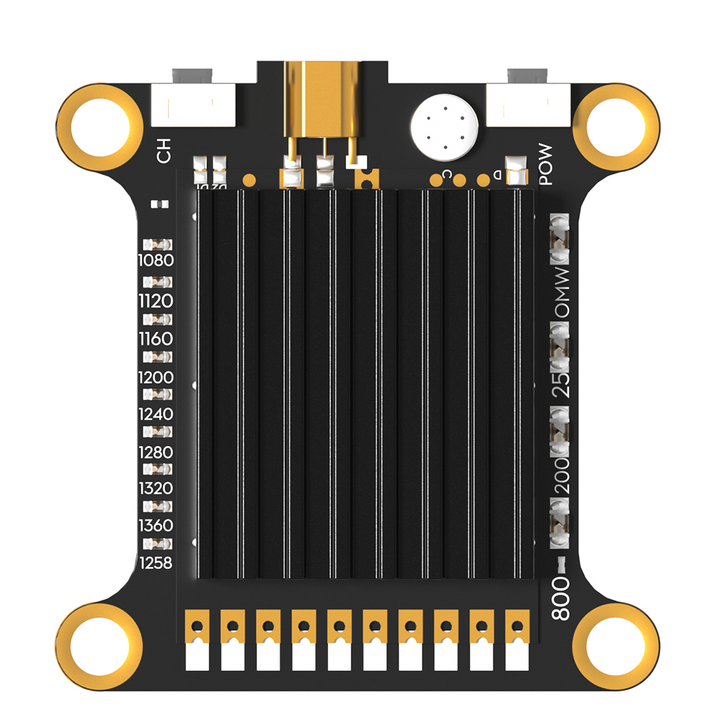 Flywoo1213GHz9CH25mW200mW800mWVideoTransmitterBuilt-inAGCMicrophoneMMCXVTX-1G3withDipoleSMAAntennafo-2002320-3
