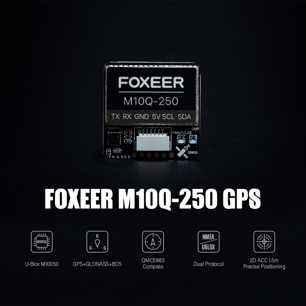 FoxeerM10Q2505883CompassGPSM10ChipBuilt-inCimaticAntennaforRCDroneFPVRacing-1986095-1