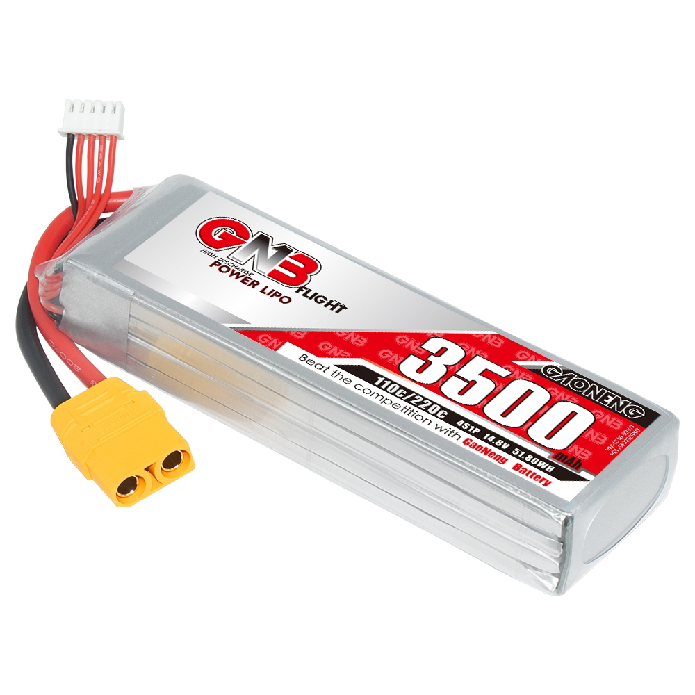 GAONENGGNB148V3500mAh110C4SLiPoBatteryXT90Plugfor110ScaleRCCarLongRangeFPVRacingDrone-2003826-3