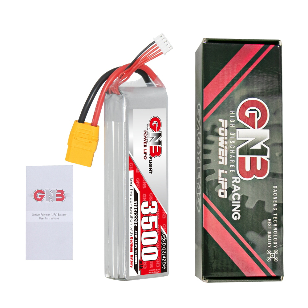 GAONENGGNB148V3500mAh110C4SLiPoBatteryXT90Plugfor110ScaleRCCarLongRangeFPVRacingDrone-2003826-6