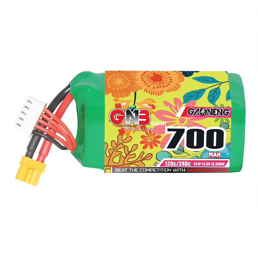 GAONENGGNB148V700mAh120C4SLiPoBatteryXT30PlugforCinelog25V225to4InchRCFPVRacingDrone-2003210-4