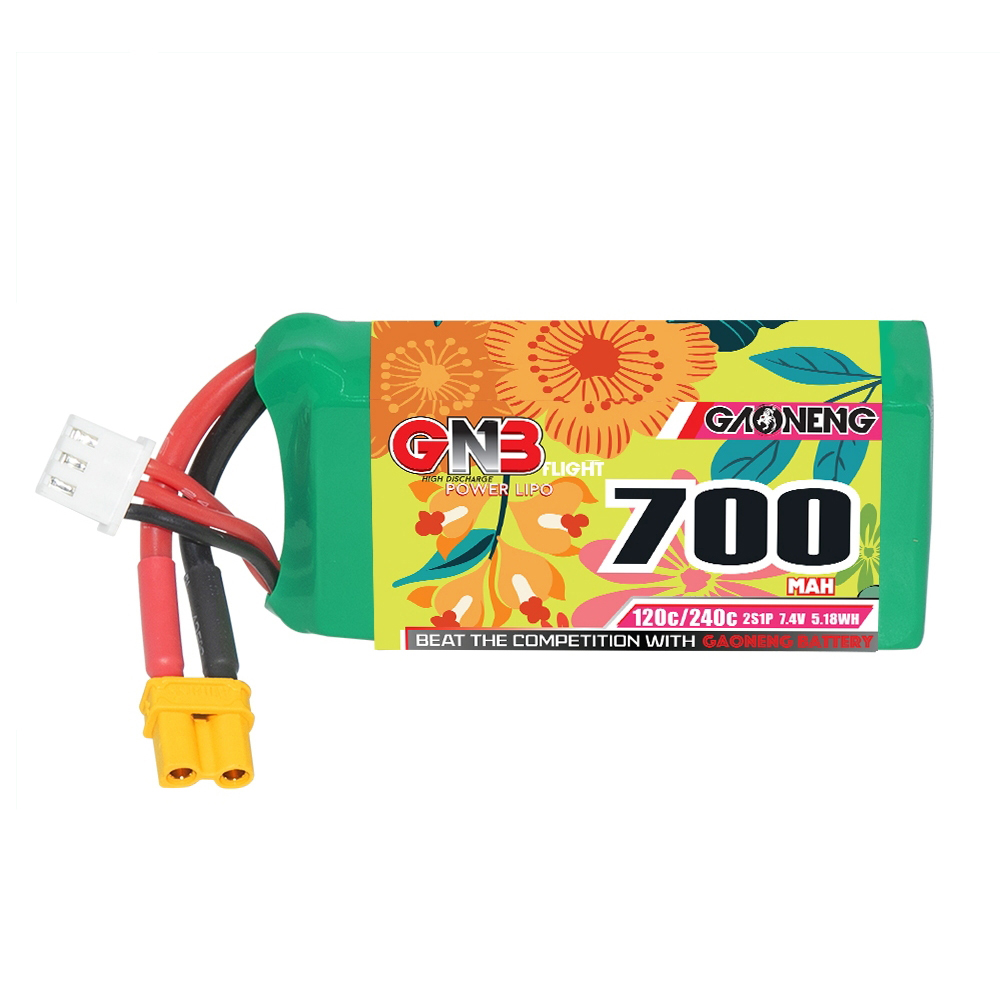 GAONENGGNB74V700mAh120C2SLiPoBatteryXT30PlugforMicroMiniQuadcopterFPVRacingDrone-2003208-2