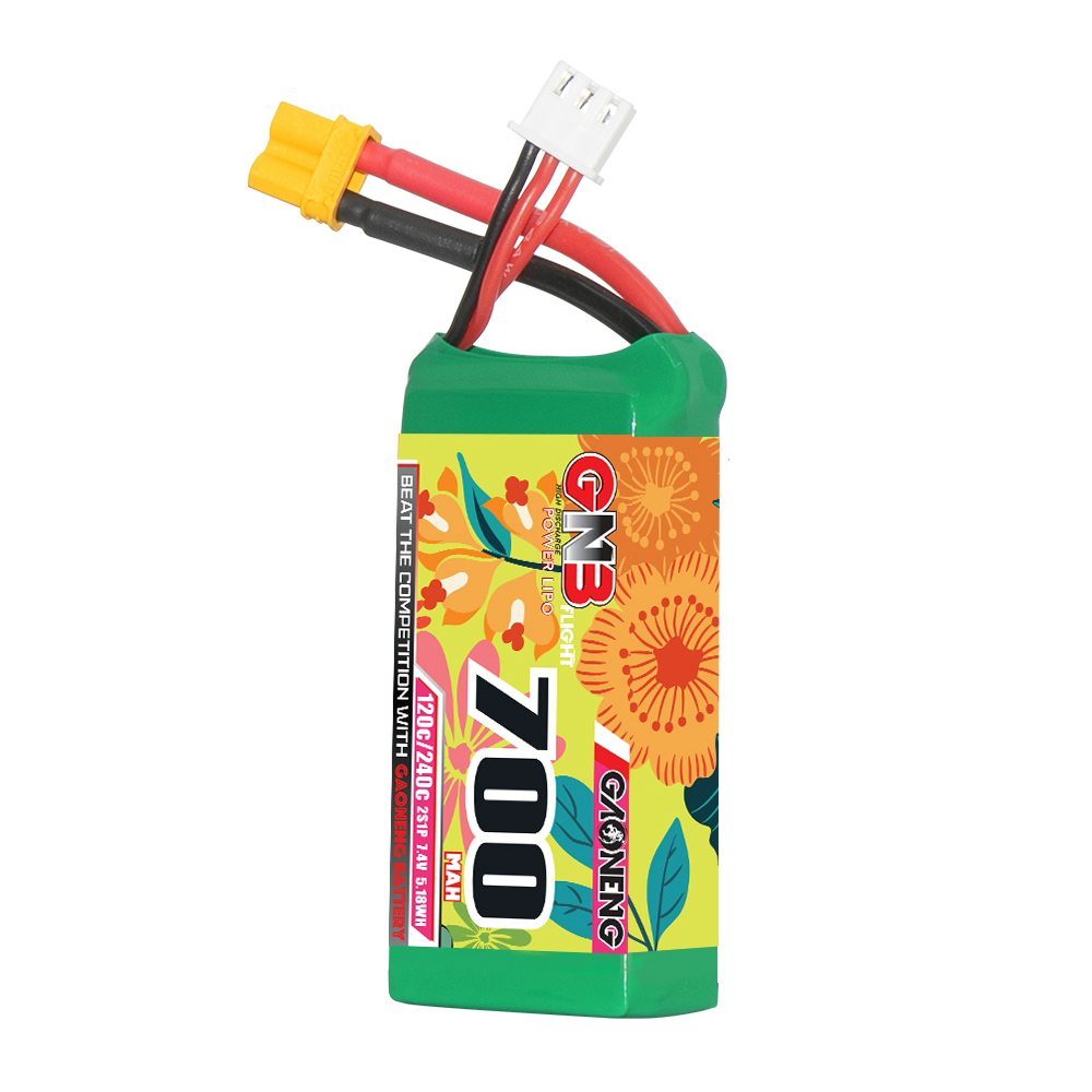 GAONENGGNB74V700mAh120C2SLiPoBatteryXT30PlugforMicroMiniQuadcopterFPVRacingDrone-2003208-3