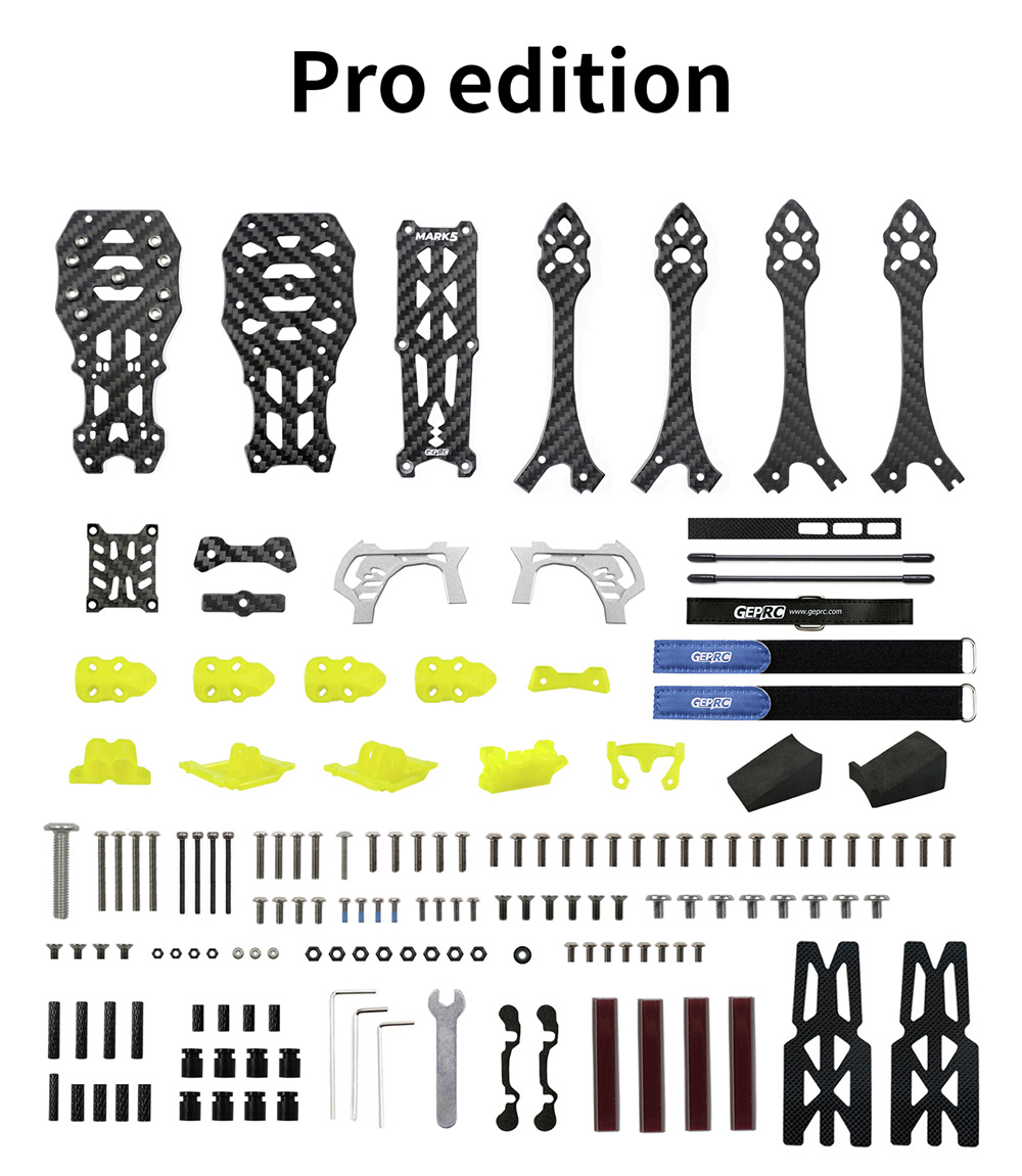 GEPRCGEP-MK5225mmWheelbase5mmArmThicknessCarbonFiberXTypeFrameKitforMark5HDRCDroneFPVRacing-1936019-8