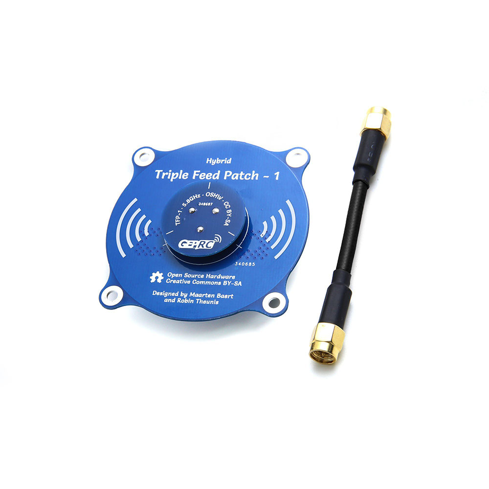 GEPRCTripleFeedPatch-158GHz94DBiCPFPVAntennaPR-SMAMaleSMAMaleforFatsharkSkyzoneEachineFPVGogglesRCDr-2000337-2