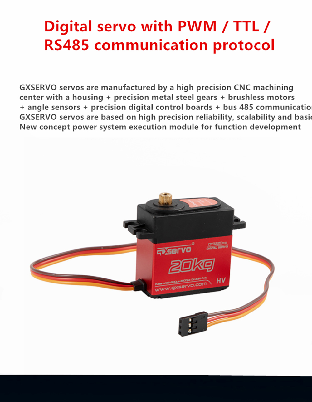 GXservoQY3220MG20KGHighTorqueDigitalServosteeringgearroboticsteeringgearforDIYRoboticRCCar-2007407-1
