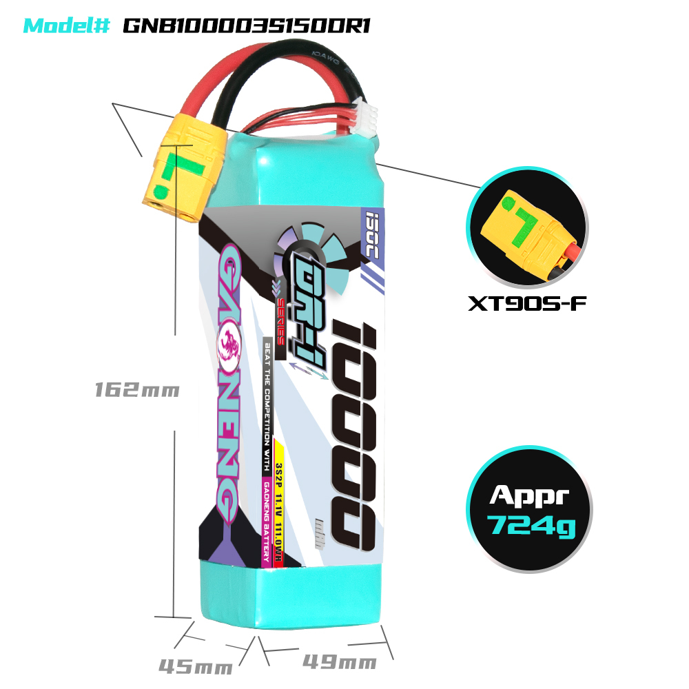 Gaoneng111V10000mAh150C3SLiPoBatteryXT60XT90SPlugfor18RCCars-1988928-5