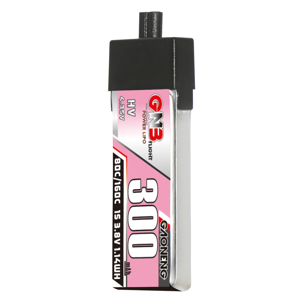 Gaoneng38V300mAh80C1SLiHVBatteryA30PlugWithAdapterCableforEmaxTinyhawkSBetaFPVBeta75X-1988650-3