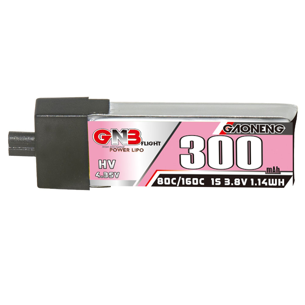 Gaoneng38V300mAh80C1SLiHVBatteryA30PlugWithAdapterCableforEmaxTinyhawkSBetaFPVBeta75X-1988650-4
