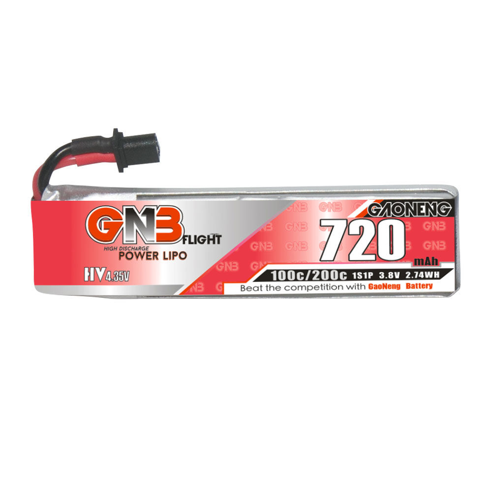 Gaoneng38V720mAh100C1SLiHVBatteryA30PlugWithAdapterCableforHappymodelCrux3EmaxTinyhawkSBetaFPVBeta75-1989140-4