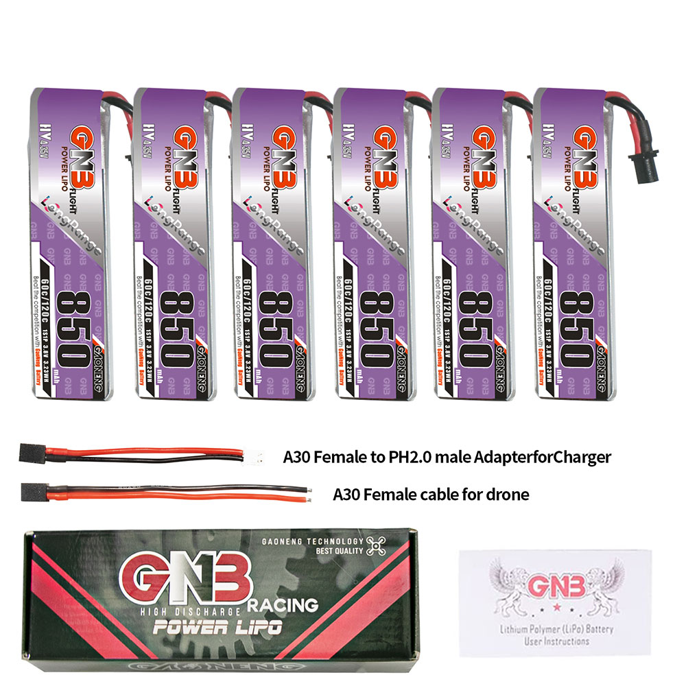 Gaoneng38V850mAh60C1SLiHVBatteryA30PlugforEmaxTinyhawkSBetaFPVBeta75X-1989135-1
