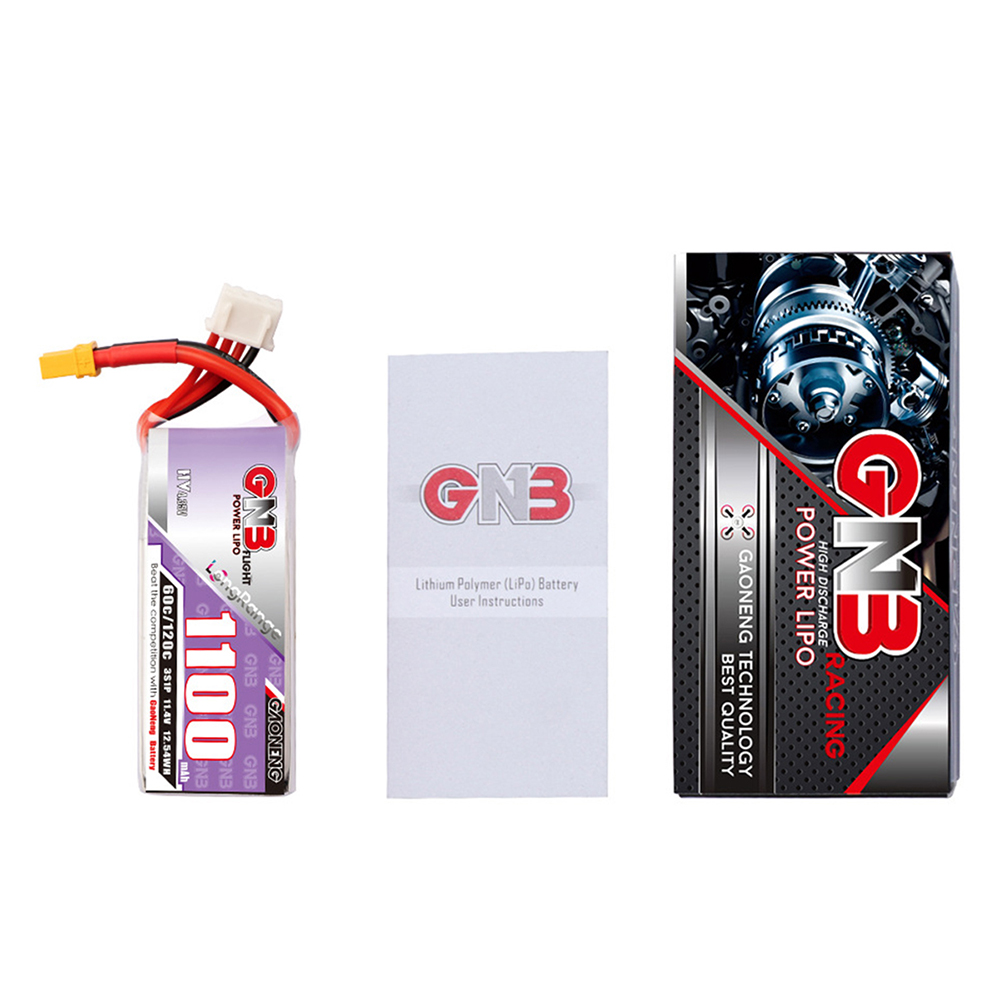 GaonengGNB114V1100mAh60C3SLiPoBatteryXT30XT60PlugforRCDrone-2014215-7