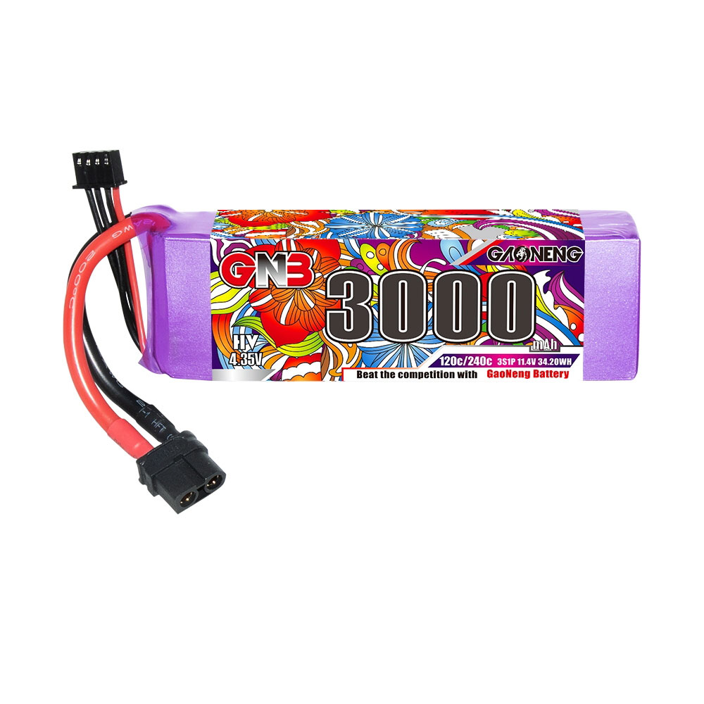 GaonengGNB114V3000mAh120C3SLiHVLipoBatteryTXT60XT90PlugforHelicopterRCFPVRacingDrone-1991919-1