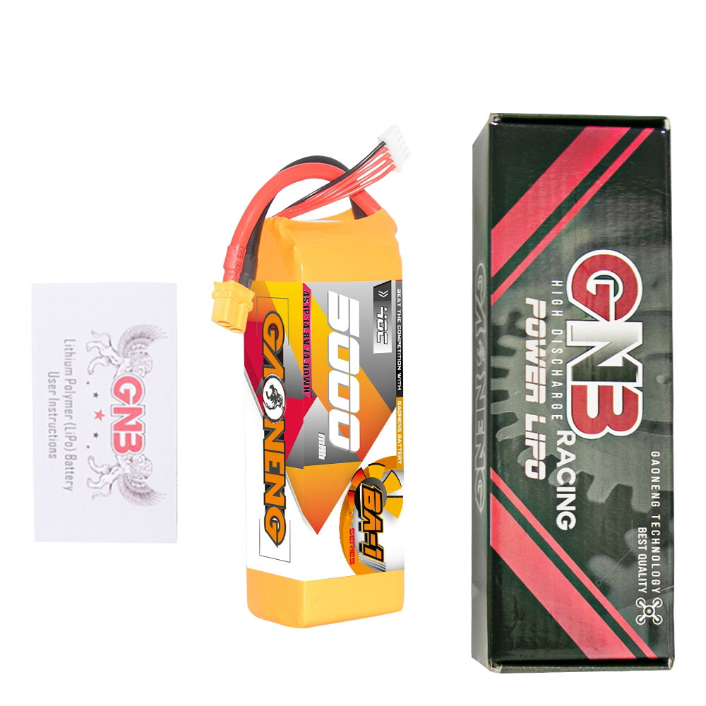 GaonengGNB148V5000mAh40C4SLiPoBatteryTPlugXT60Plugfor18ScaleRCCarRemoteControlTankRCAirplaneHelicopt-1992001-6