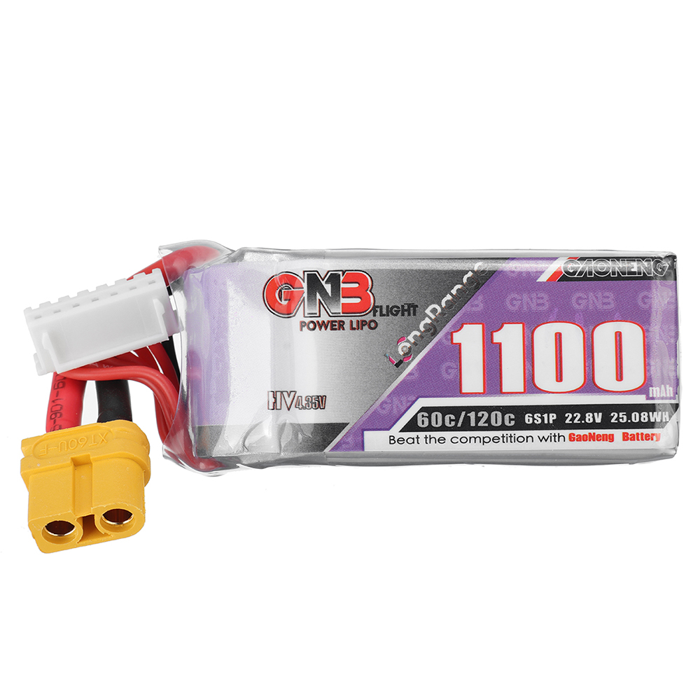 GaonengGNB228V1100mAh60C6SLiPoBatteryXT30XT60PlugforSpeedyBeeBee35FPVRacingDrone-1890243-1