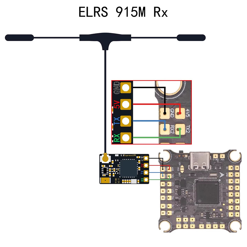 HAKRCELRS24GHz915MHzRXLongRangeRCReceiverwithT-TypeAntennaforFPVRCRacerDrone-2011224-1
