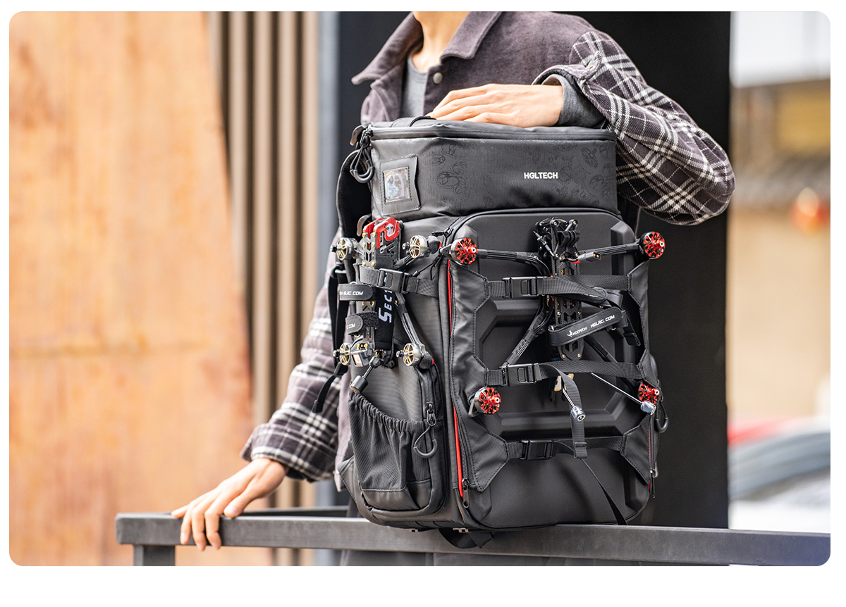 HGLRC335LWaterproofandSolidTypeOutdoorTravelCameraFPVBackpackBagSupport16InchLaptopTripodforRCDroneF-1984060-19