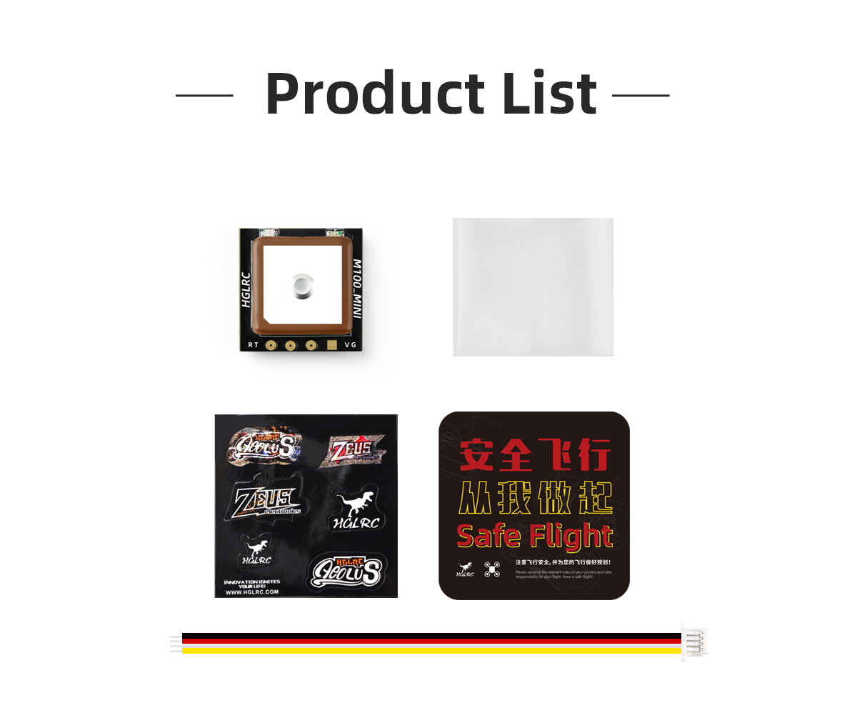 HGLRCM100MINIGPSModuleM10ChipBuilt-inCeramicAtennafor2-7InchFreestyleLongRangeFPVRacingRCDrone-1982120-8