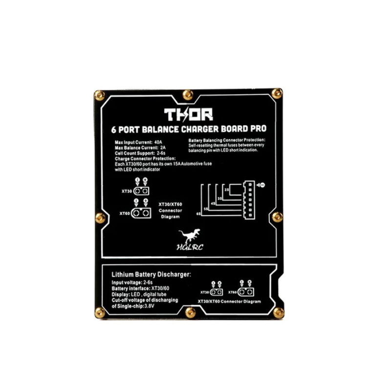 HGLRCThor6PortLipoBatteryBalanceChargerBoardPro40AXT60XT30Plug2-6SIntegratedwithLipoDischargerforIMA-1976889-5