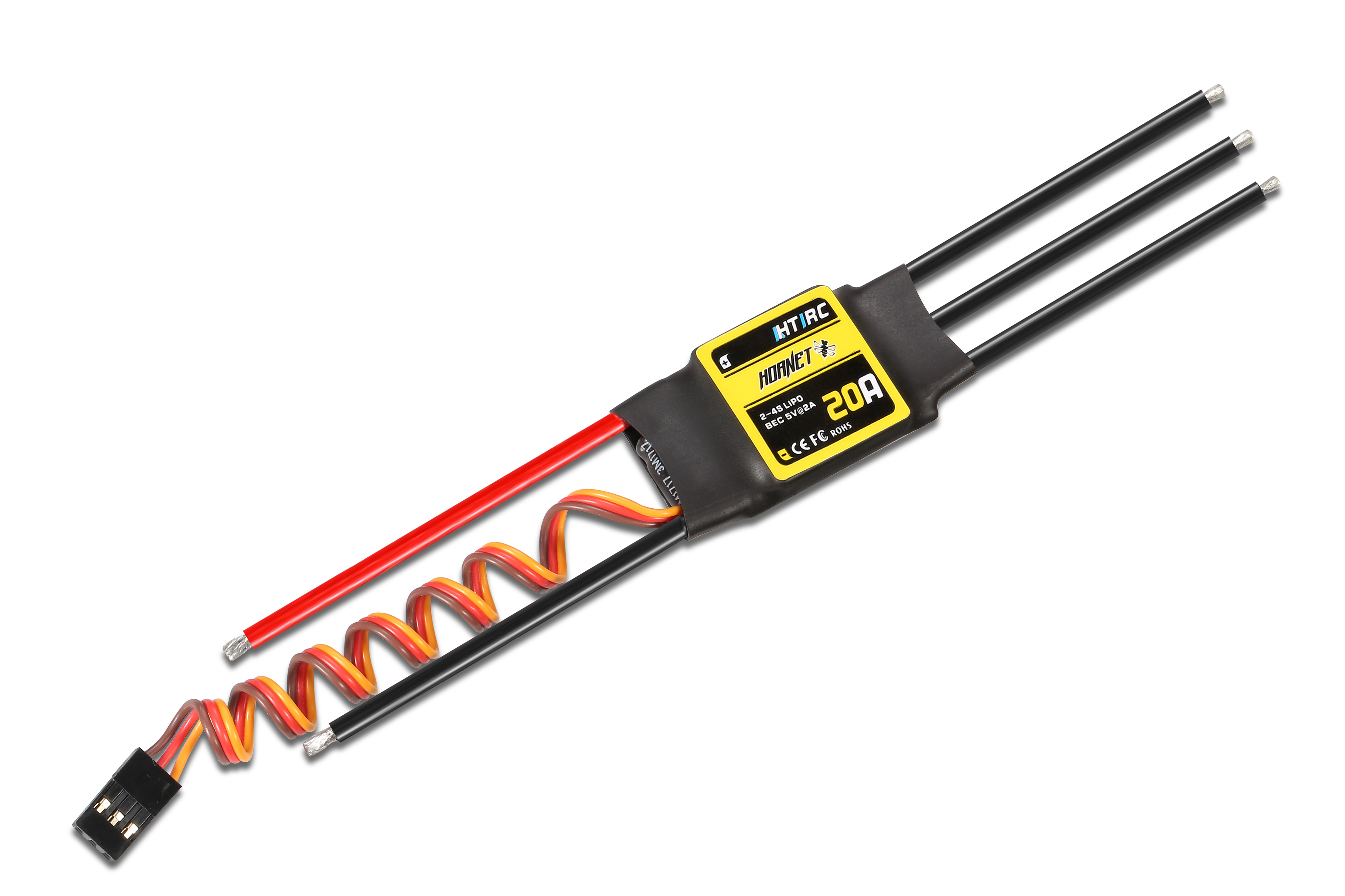 HTIRCHornetSeries20A2-4SBrushlessESCWith5V2ABECForRCModelsAirplane-998799-1