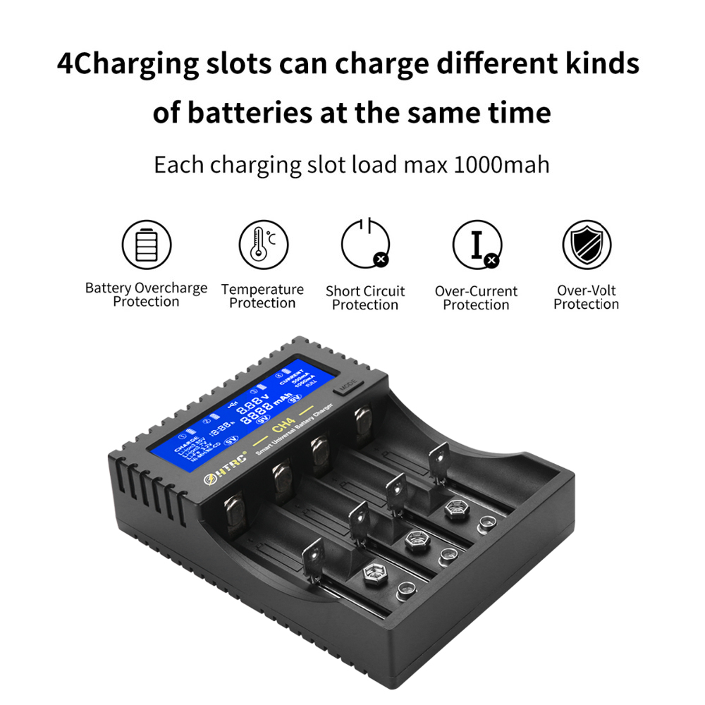HTRCCH4BatteryChargerLi-ionLi-feNi-MHNi-CDSmartFastChargerfor18650266506F229VAAAAA1634014500BatteryC-1698784-1
