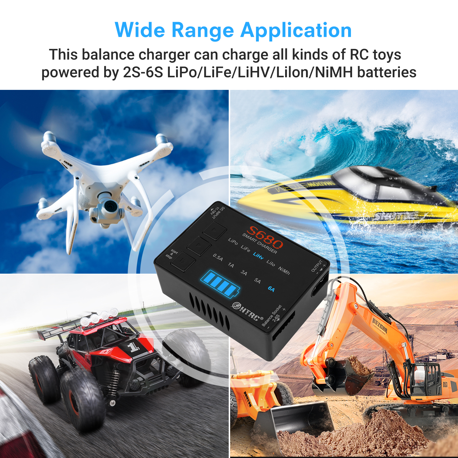 HTRCS68080W6AACtoDCMiniRCLiPoChargerFor1-6sLipoLiFeLiHvLilon1-15SNimhBatteryWith15V6AAdapter-1961626-3