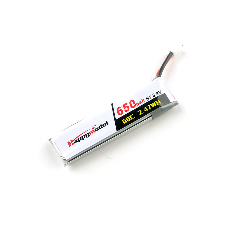 HappymodelMoblite7SparePart1S38V650mAh30CLipoLihvBatteryPH20PlugForFPVRacingRCDrone-1977980-1