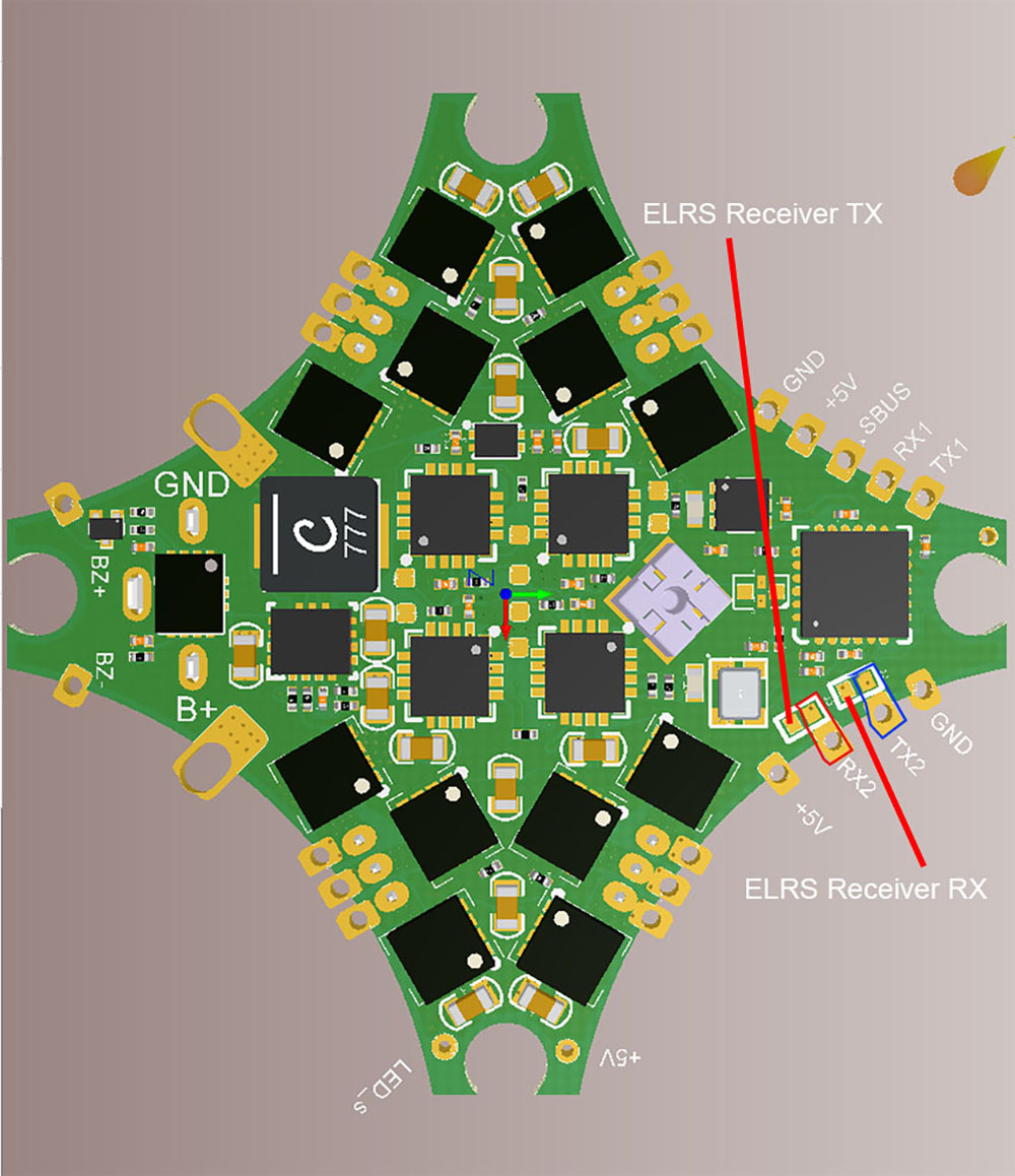 HappymodelSuperXHDELRS1-2SAIOFlightControlelrBuilt-in12AESCandUARTELRSReceiverforDigitalWhoopRCDrone-1999006-6