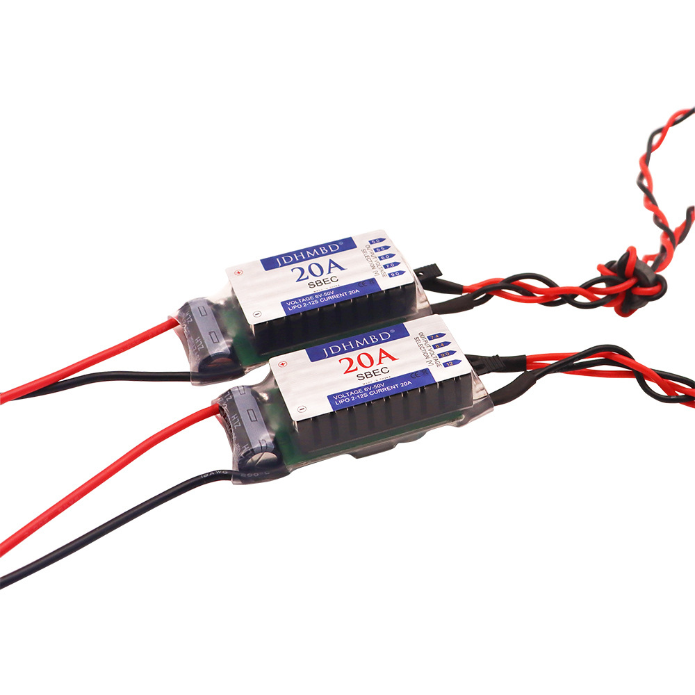 JDHMBD20AHighCurrentBECStep-downModuleSBECUBECExternalPowerSupplyInput6-50VSupports12SforRCAircraftH-2013431-1