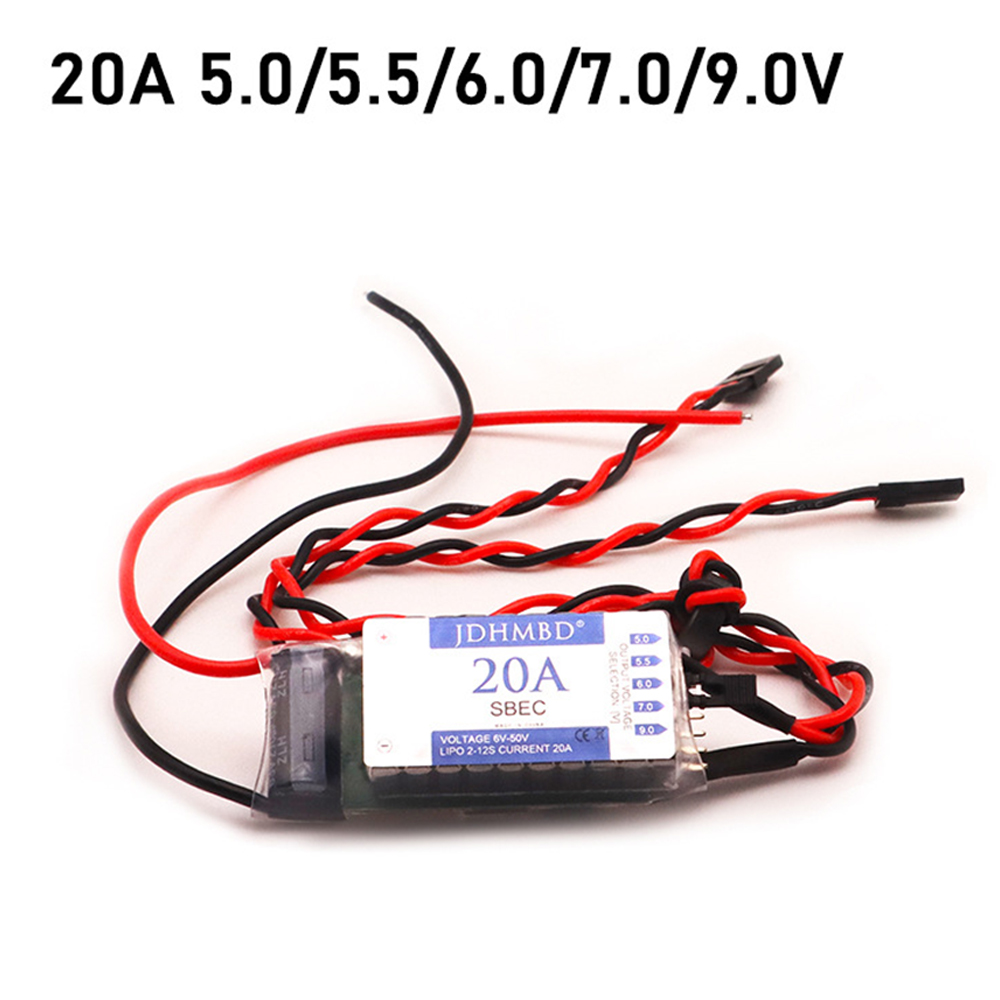 JDHMBD20AHighCurrentBECStep-downModuleSBECUBECExternalPowerSupplyInput6-50VSupports12SforRCAircraftH-2013431-2
