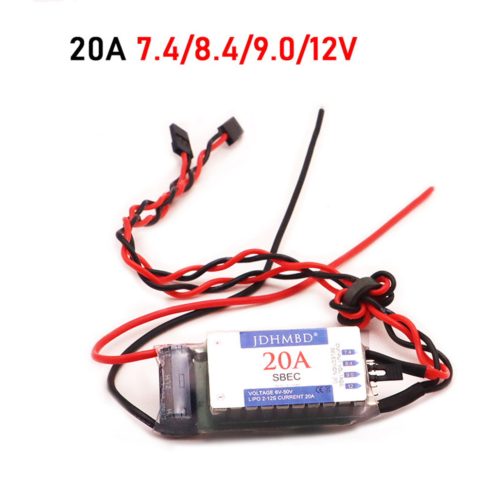 JDHMBD20AHighCurrentBECStep-downModuleSBECUBECExternalPowerSupplyInput6-50VSupports12SforRCAircraftH-2013431-3