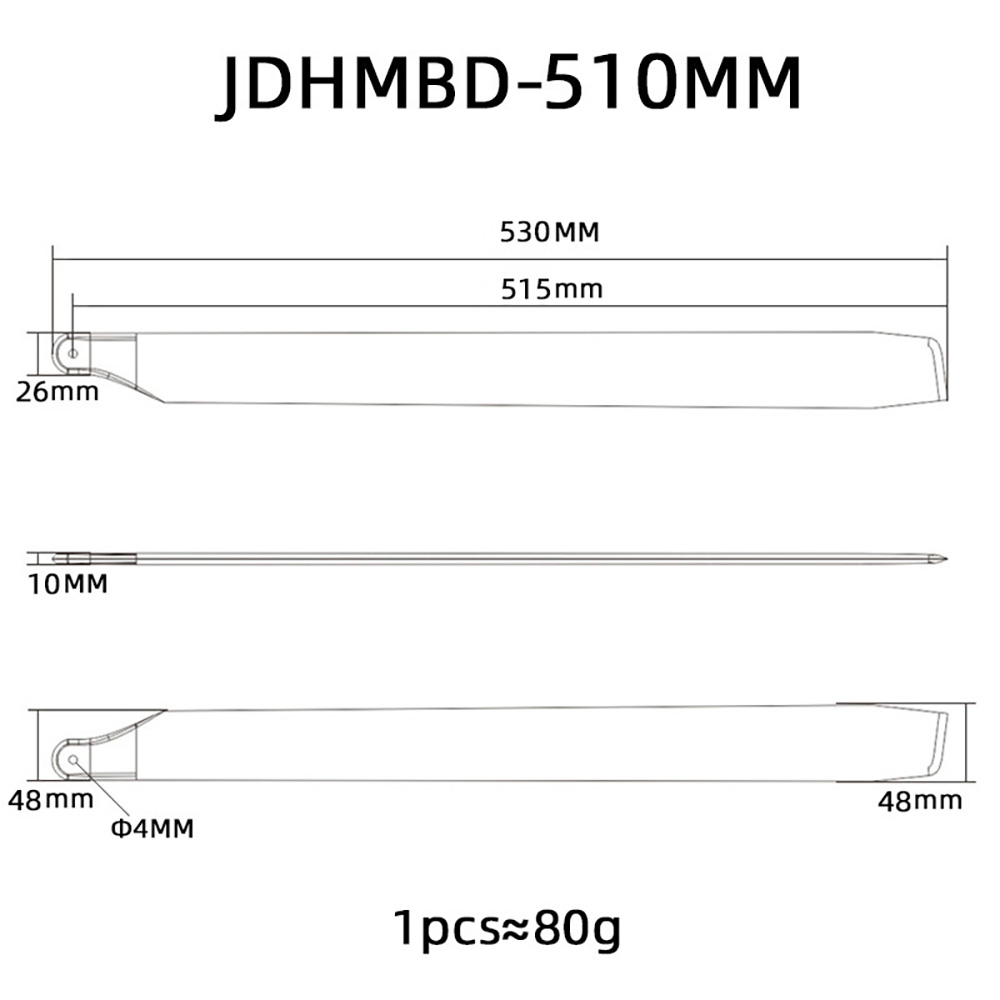 JDHMBDCarbonFiberHelicopterMainBlade8695105360380510560mmForALIGNALZRCRCHelicopterParts-2015136-16