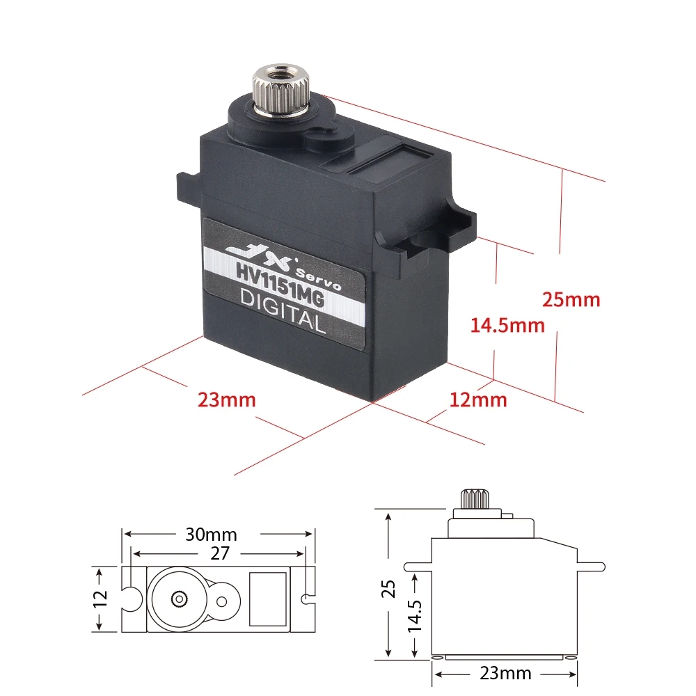 JXPDI-HV1151MGMiniWaterproofServo84V45KGMetalGearDigitalServoforTraxxasTRX4BRX01CrawlerRCCar-2001148-7
