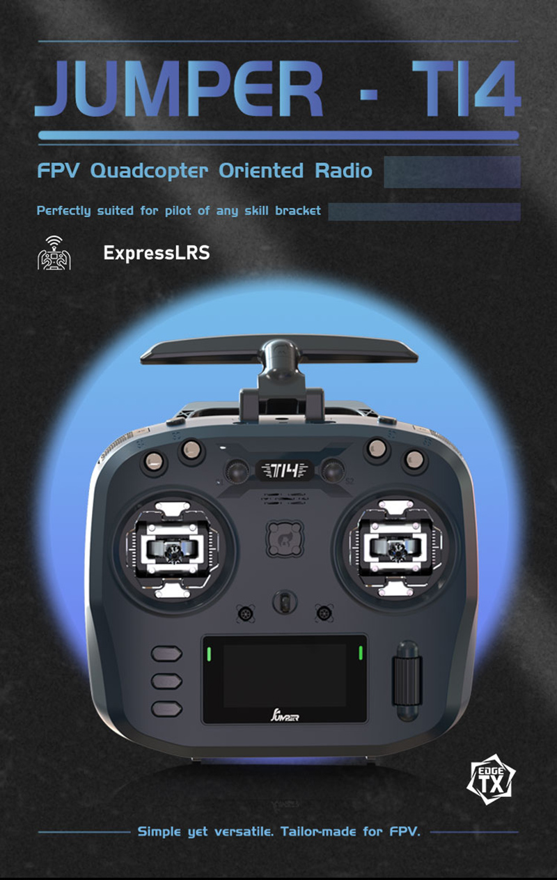 JumperT14MacaronColor24GHz915MHz1WELRSHallSensorGimbals242OLEDScreenEdgeTXRadioControllerforFPVRCRac-2013783-2