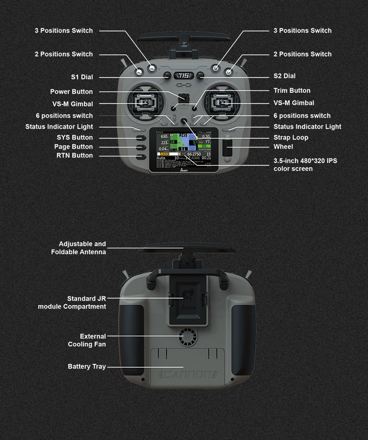 JumperT1524GHz915MHzELRS1WVS-MHallSensorFullSizeGimbal35Colour-TouchScreenEdgeTXRadioControllerforFP-2015479-14