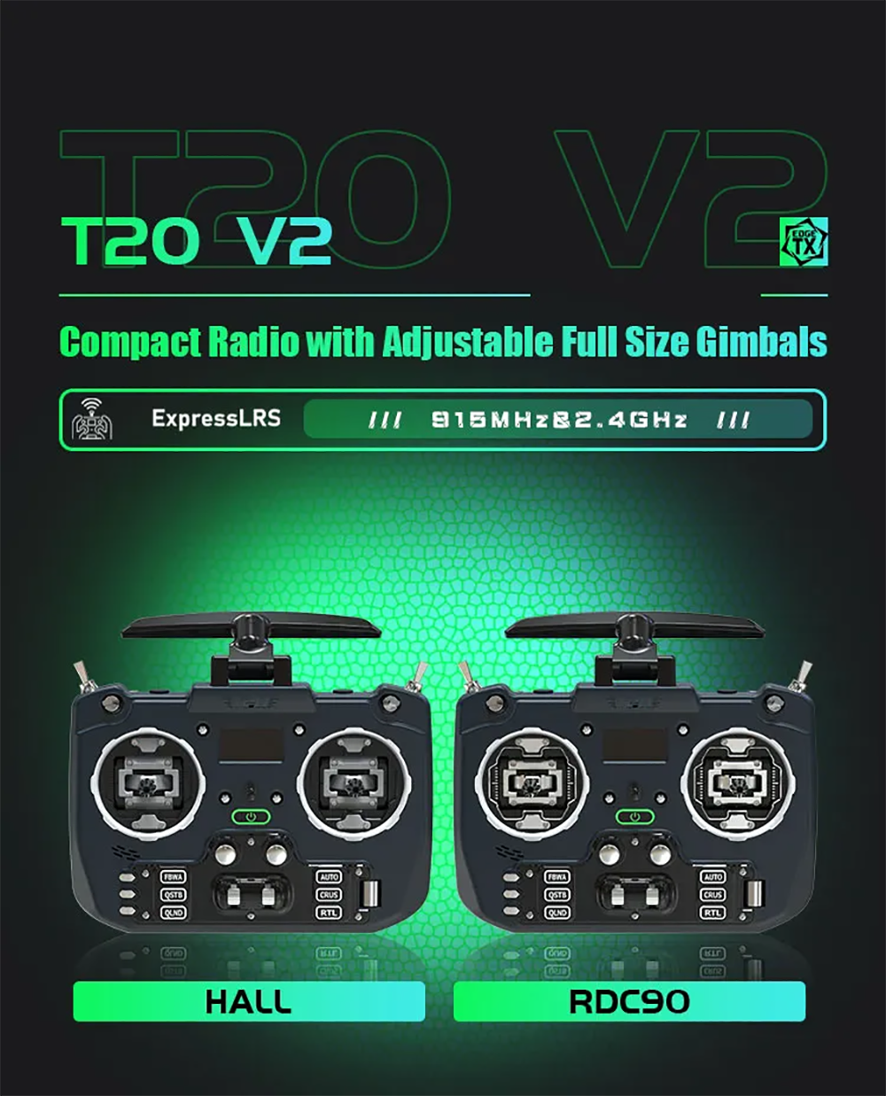 JumperrcT20V2ELRS24GHz915MHzHallSesorRDC90SensorGimbalFullSizeEdgeTXRadioTransmitterforFPVRCRacerDro-2009149-1