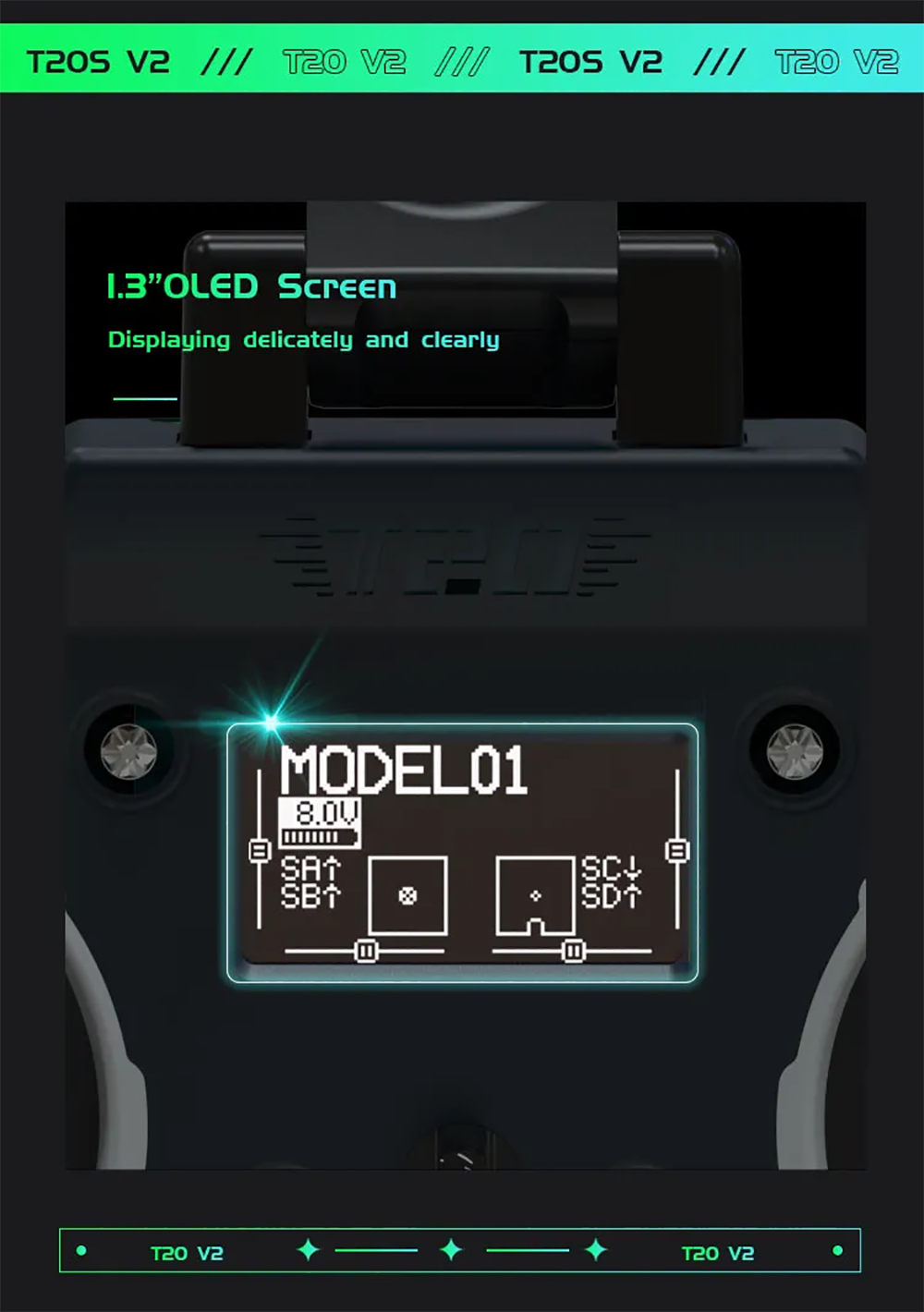 JumperrcT20V2ELRS24GHz915MHzHallSesorRDC90SensorGimbalFullSizeEdgeTXRadioTransmitterforFPVRCRacerDro-2009149-8