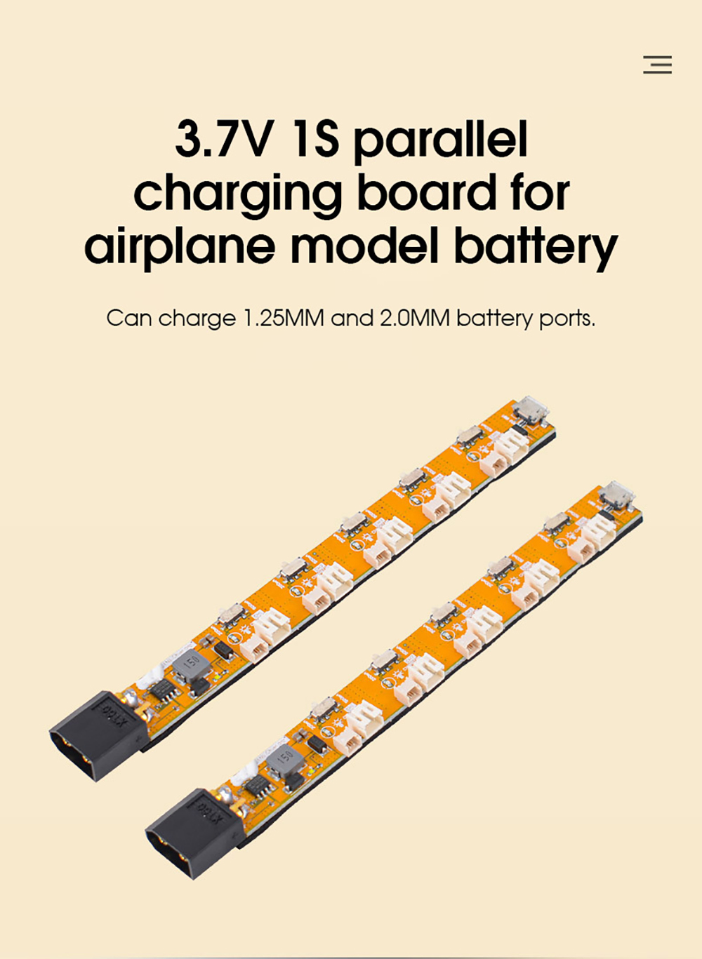 LDARC1S37V5-WayUSBChargerwithXT60PlugSupport1SLipoBatteryPH20125mmPlugforMobula7Moblite7WhoopFPVRaci-1993367-1