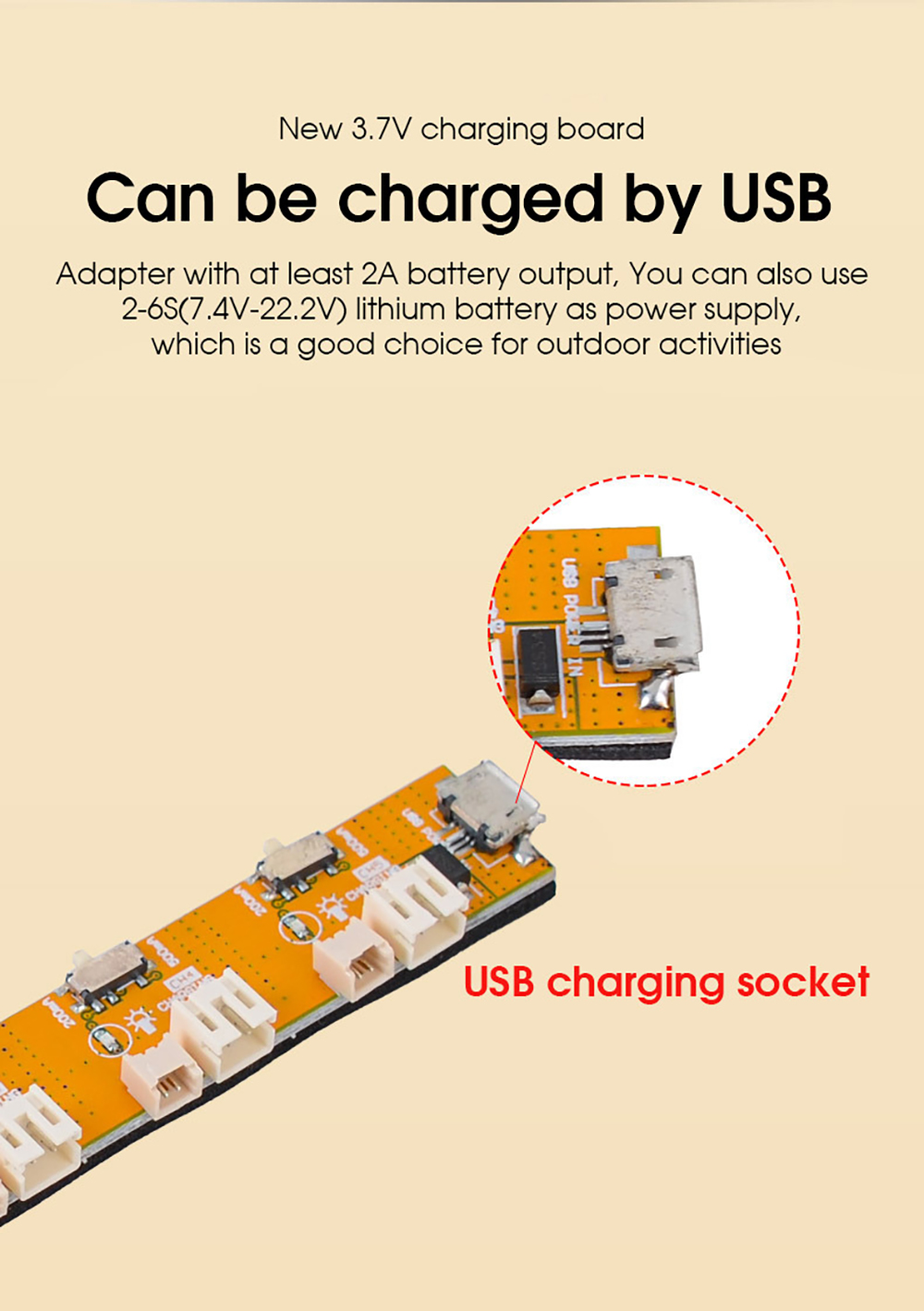 LDARC1S37V5-WayUSBChargerwithXT60PlugSupport1SLipoBatteryPH20125mmPlugforMobula7Moblite7WhoopFPVRaci-1993367-3